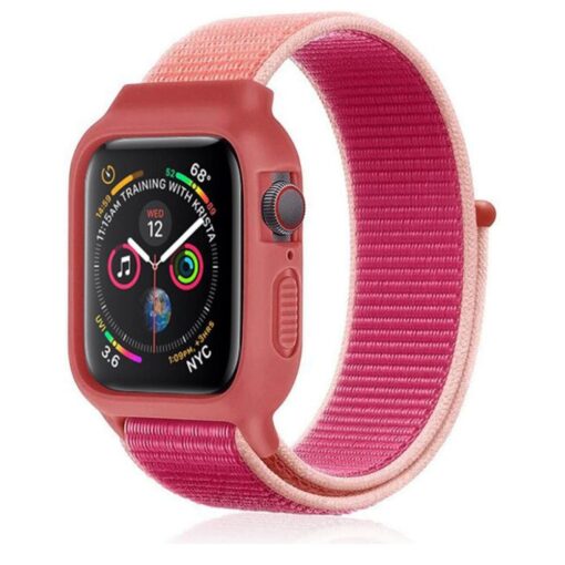 Apple Watch 42mm Hasırlı Cırtcırtlı Kasalı Kordon - Görsel 13