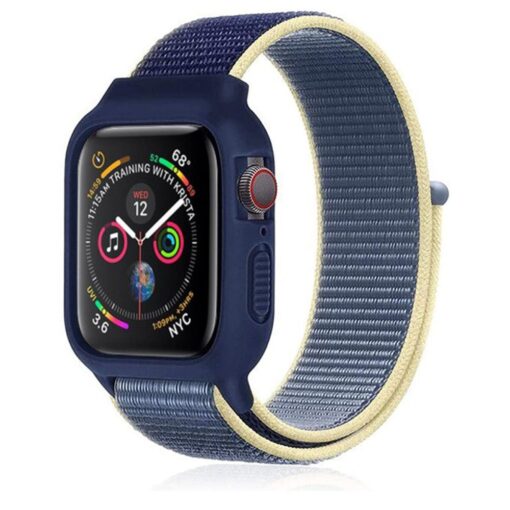 Apple Watch 42mm Hasırlı Cırtcırtlı Kasalı Kordon - Görsel 14