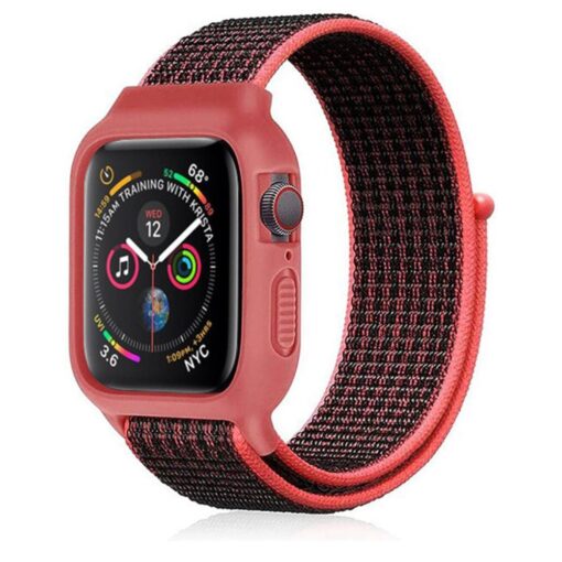Apple Watch 42mm Hasırlı Cırtcırtlı Kasalı Kordon - Görsel 18