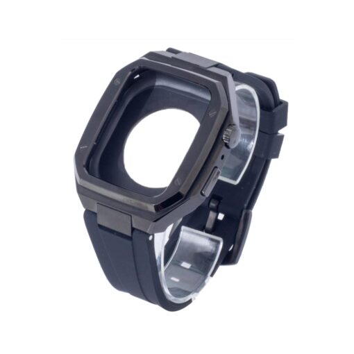 Apple Watch 44mm KR402 Metal Kasa Silikon Kordon