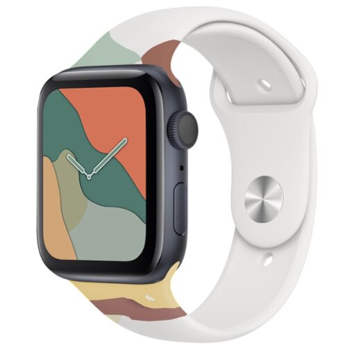 Apple Watch 42mm KR407 Kamuflaj Silikon Kordon - Görsel 2