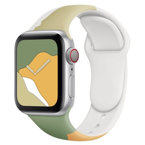Apple Watch 42mm KR407 Kamuflaj Silikon Kordon - Görsel 3