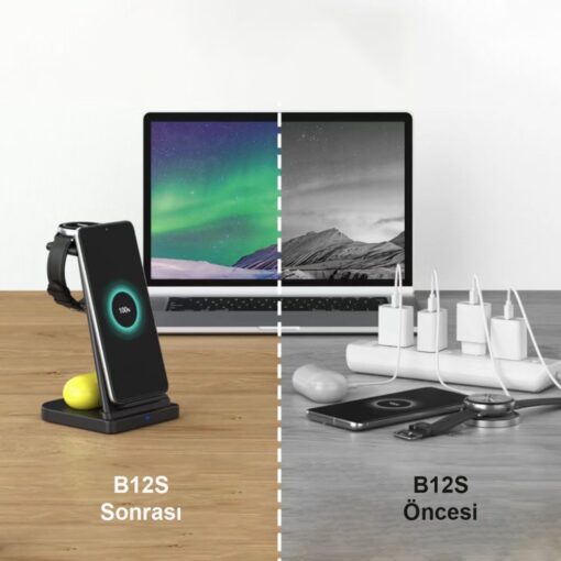 Newface B12S Samsung Kablosuz Şarj Masaüstü Set - Görsel 5