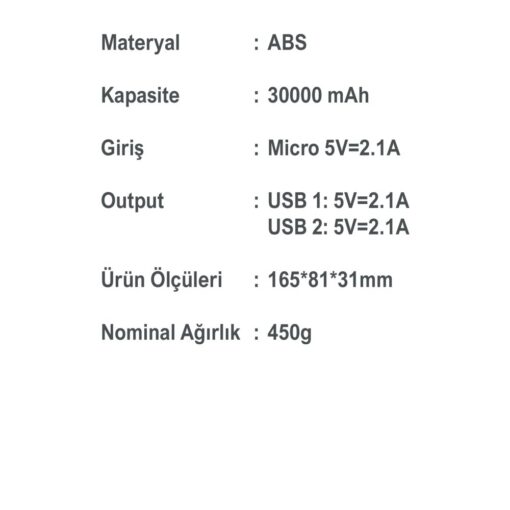 Newface NF234 30.000 mAh Powerbank - Görsel 5