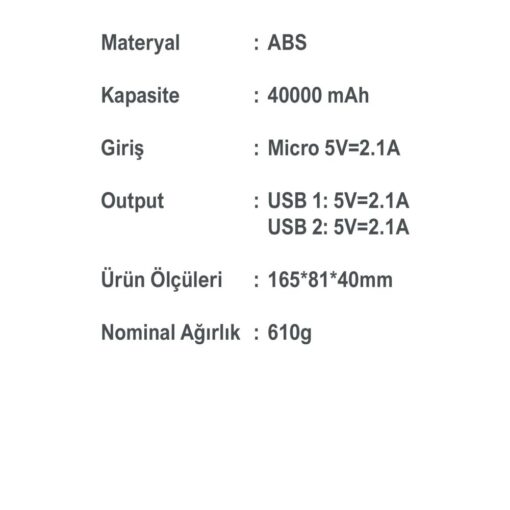 Newface NF240 40.000 mAh Powerbank - Görsel 2