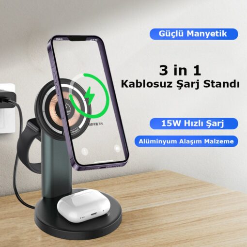 Newface S36-A 3in1 Kablosuz Şarj Masaüstü Set - Görsel 2