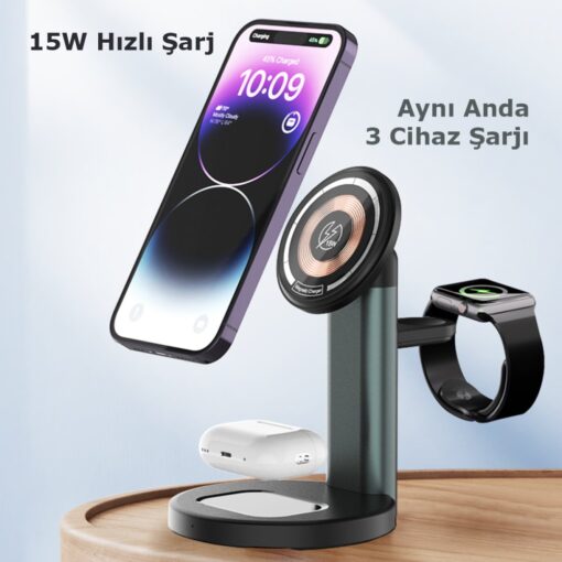 Newface S36-A 3in1 Kablosuz Şarj Masaüstü Set - Görsel 7