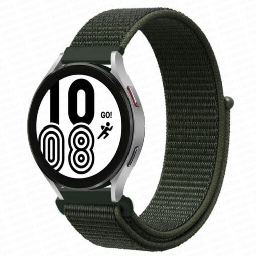 Samsung Galaxy Watch 4 Hasırlı Cırtcırtlı Kordon - Görsel 4