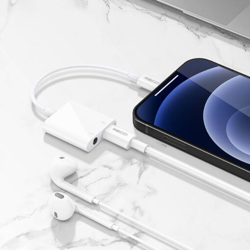Recci RDS-A10 Lightning PD3.0 2in1 Şarj ve Ses Adaptörü - Görsel 2