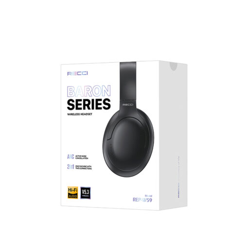 Recci REP-W59 Baron Serisi ANC Özellikli FM Destekli Ayarlanabilir Kulak Üstü Bluetooth Kulaklık - Görsel 6