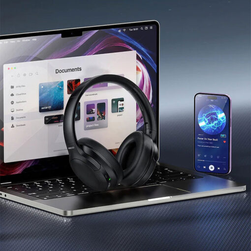 Recci REP-W59 Baron Serisi ANC Özellikli FM Destekli Ayarlanabilir Kulak Üstü Bluetooth Kulaklık - Görsel 9