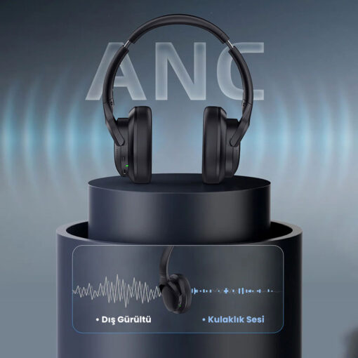 Recci REP-W59 Baron Serisi ANC Özellikli FM Destekli Ayarlanabilir Kulak Üstü Bluetooth Kulaklık - Görsel 10