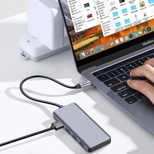 Recci RH06 Type-C to 4 USB3.0 + Micro Bağlantı Özellikli 5in1 USB Çoğaltıcı Hub - Görsel 2