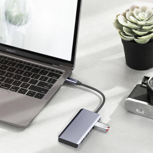 Recci RH06 Type-C to 4 USB3.0 + Micro Bağlantı Özellikli 5in1 USB Çoğaltıcı Hub - Görsel 7