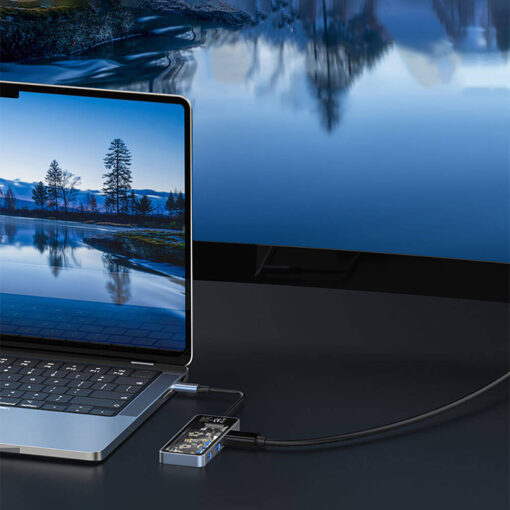 Recci RH16 Type-C to Type-C PD100W + USB3.0 + HDMI + Type-C Bağlantılı 5in1 Hub - Görsel 5