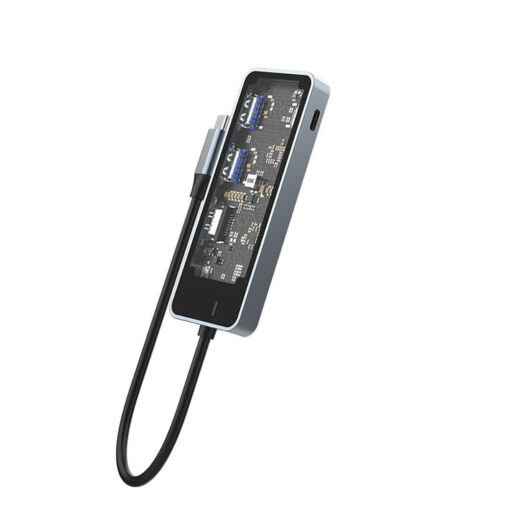 Recci RH16 Type-C to Type-C PD100W + USB3.0 + HDMI + Type-C Bağlantılı 5in1 Hub - Görsel 9