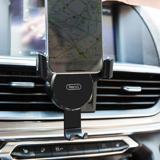 Recci RHO-C05 Kaydırmaz Tasarımlı 360 Derece Dönebilen Başlıklı Araç Telefon Tutucu - Görsel 3