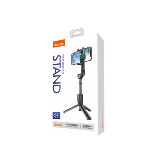 ​Recci RSS-W02 Bluetooth 5.0 Uzaktan Kumandalı Çok Fonksiyonlu Selfie Çubuğu - Görsel 8