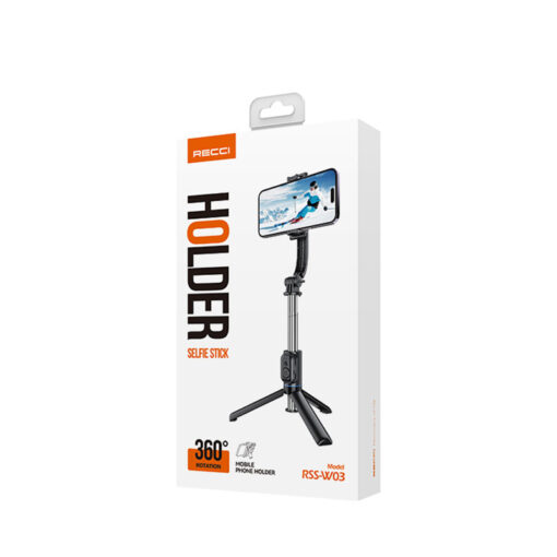 Recci RSS-W03 Bluetooth 5.0 Uzaktan Kumandalı Çok Fonksiyonlu Selfie Çubuğu - Görsel 5