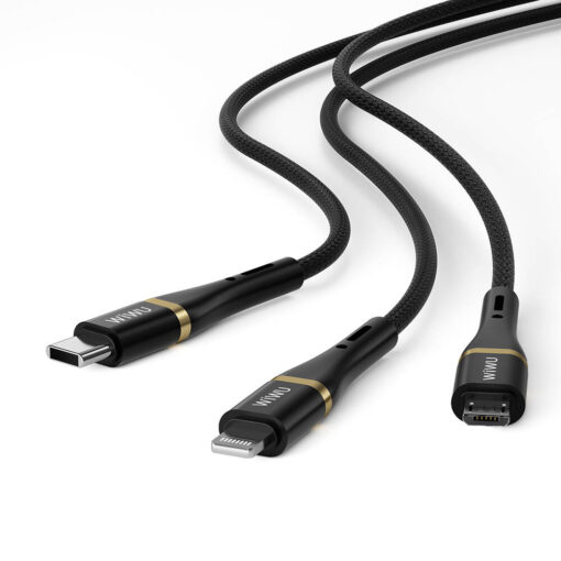 Elite Serisi 3in1 Type-C to Lightning – Type-C – Micro USB Ultra Hızlı Şarj Kablosu 100W 1.2M - Görsel 3