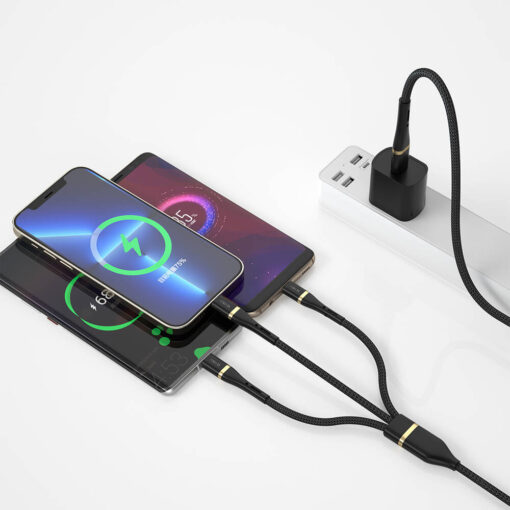 Elite Serisi 3in1 Type-C to Lightning – Type-C – Micro USB Ultra Hızlı Şarj Kablosu 100W 1.2M - Görsel 4