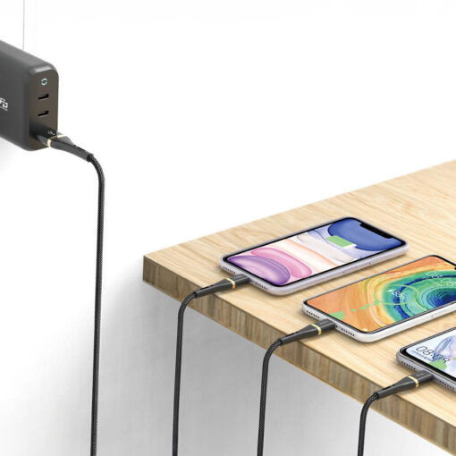 Elite Serisi 3in1 Type-C to Lightning – Type-C – Micro USB Ultra Hızlı Şarj Kablosu 100W 1.2M - Görsel 5