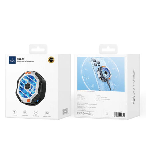 Wiwu Wi-R001 15W Magsafe Şarj Özellikli RGB Işıklı Telefon Soğutucu Fan - Görsel 4