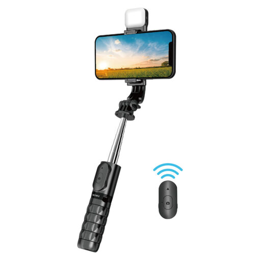 Wiwu Wi-SE002 Çok Fonksiyonlu Işıklı Sabitleyici Canlı Yayın Tripod Selfie Çubuğu - Görsel 2