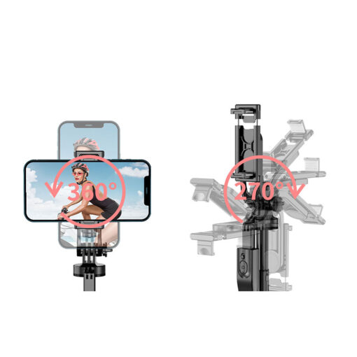 Wiwu Wi-SE005 Çok Fonksiyonlu Sabitleyici Ayrılabilir Canlı Yayın Tripod Selfie Çubuğu - Görsel 4