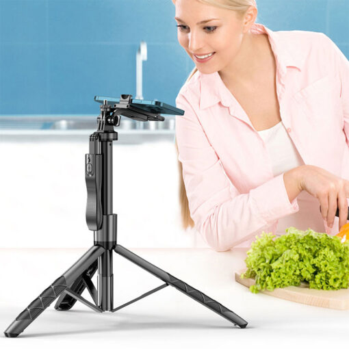 Wiwu Wi-SE005 Çok Fonksiyonlu Sabitleyici Ayrılabilir Canlı Yayın Tripod Selfie Çubuğu - Görsel 5