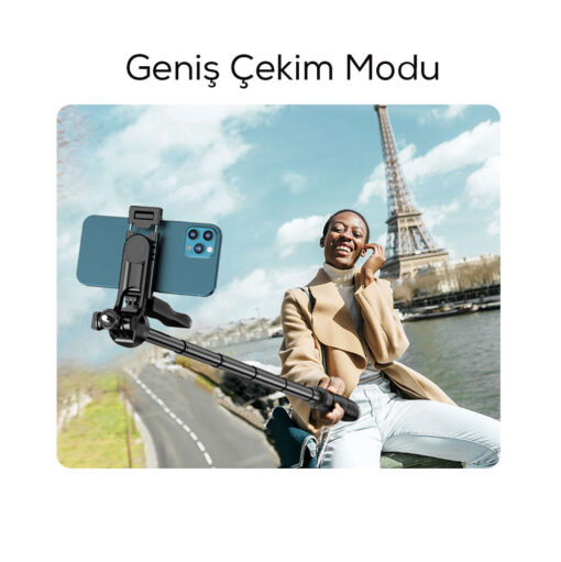 Wiwu Wi-SE005 Çok Fonksiyonlu Sabitleyici Ayrılabilir Canlı Yayın Tripod Selfie Çubuğu - Görsel 13