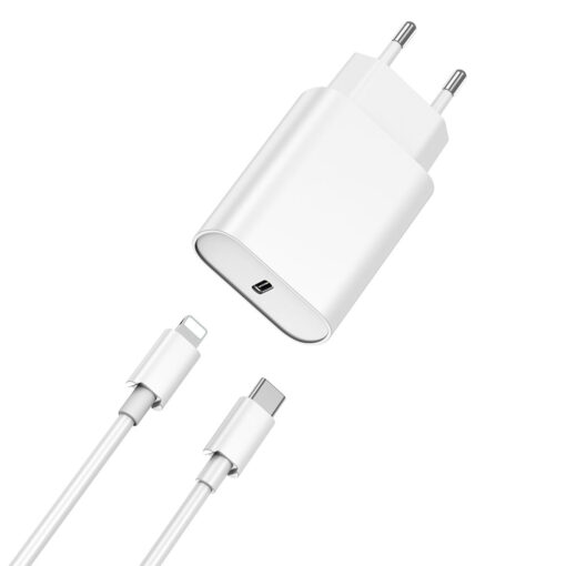 Quick 20W Tek Bağlantılı Şarj Başlığı Type-C to Lightning PD 20W Kablolu Şarj Seti - Görsel 7