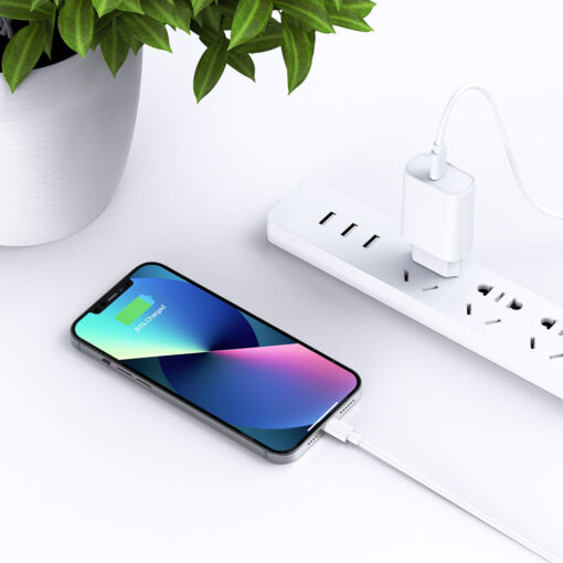 Quick 20W Tek Bağlantılı Şarj Başlığı Type-C to Lightning PD 20W Kablolu Şarj Seti - Görsel 4