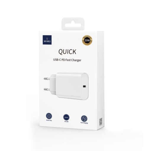 Quick 20W Tek Bağlantılı Şarj Başlığı Type-C to Lightning PD 20W Kablolu Şarj Seti - Görsel 5