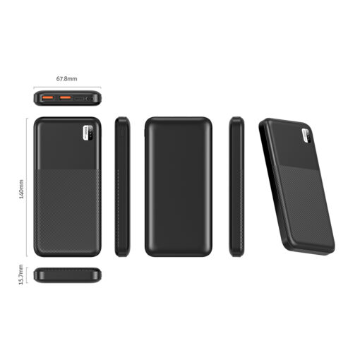 Xipin PX721 Hızlı Şarj Özellikli LED Işık Göstergeli Dual USB Taşınabilir Powerbank 10000mAh - Görsel 2