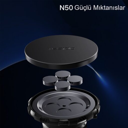 Yesido C153 2in1 Izgara Klipsli ve Yapışkanlı 360 Derece Ayarlanabilir Manyetik Magsafe Araç Tutucu - Görsel 5