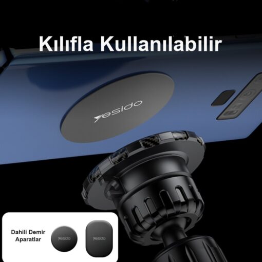 Yesido C154 Izgara Klipsli Manyetik Magsafe Araç Tutucu - Görsel 6