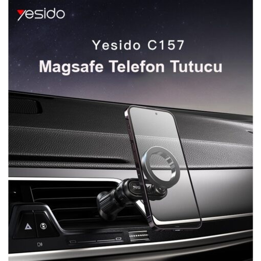 Yesido C157 Ayarlanabilir Izgara Klipsli Manyetik Magsafe Araç Tutucu - Görsel 5