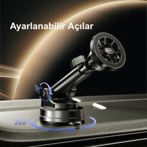 Yesido C158 2in1 Izgara Klipsli ve Yapışkanlı 360 Derece Ayarlanabilir Manyetik Magsafe Araç Tutucu - Görsel 5