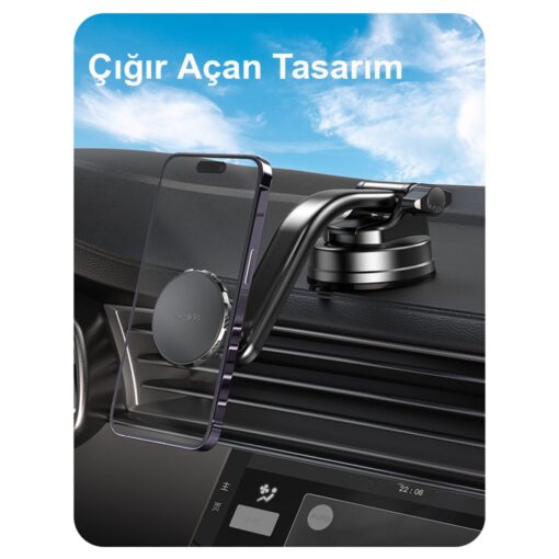 Yesido C159 2in1 Izgara Klipsli ve Yapışkanlı 360 Derece Ayarlanabilir Manyetik Magsafe Araç Tutucu - Görsel 5