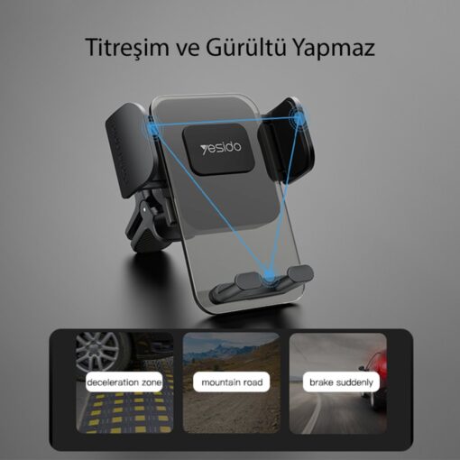 Yesido C163 Izgara Klipsli 360 Derece Ayarlanabilir Araç Tutucu - Görsel 5
