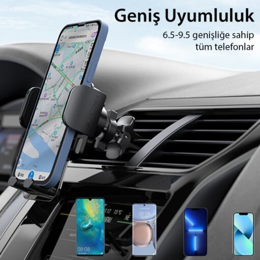 Yesido C163 Izgara Klipsli 360 Derece Ayarlanabilir Araç Tutucu - Görsel 4