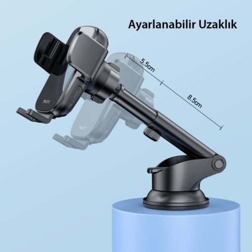 Yesido C186 Izgara Klipsli ve Yapışkanlı 15W Kablosuz Şarjlı Araç Tutucu - Görsel 4