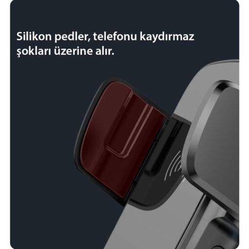 Yesido C186 Izgara Klipsli ve Yapışkanlı 15W Kablosuz Şarjlı Araç Tutucu - Görsel 6