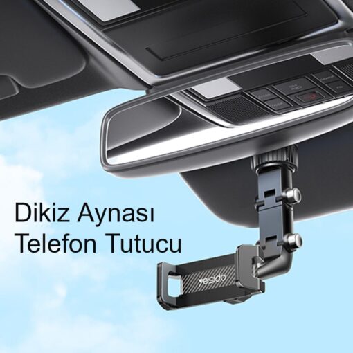 Yesido C192 Dikiz Aynasına Sabitlenen Ayarlanabilir Araç Tutucu - Görsel 4