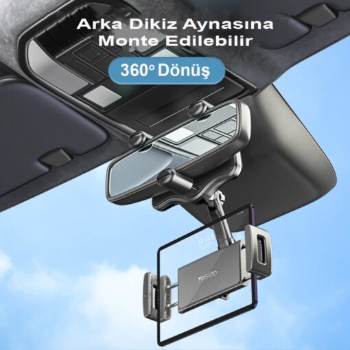 Yesido C196 Dikiz Aynasına Sabitlenen Ayarlanabilir Araç Tutucu - Görsel 10