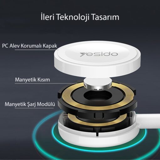 Yesido CA70 2in1 1.5M 2W Apple Watch Şarjı ve 2.4A Lightning Hızlı Şarj Kablosu - Görsel 8
