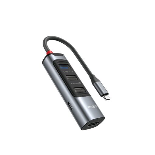 Yesido HB22 5in1 3 Adet Usb 3.0 / 1 Adet 100W Type-C ve 1 Adet 4K 30hz HDMI Çıkışlı Hub Dönüştürücü