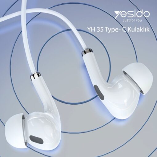 Yesido YH35 1.2M Yüksek Baslı Type-C Kablolu Kulaklık - Görsel 4