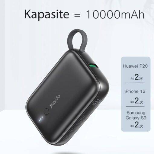 Yesido YP18 10.000 mAh USB3.0 PD Hızlı Şarj Powerbank - Görsel 6